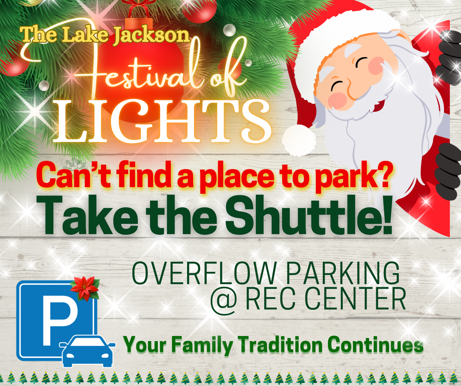 Parking Available at Rec Center