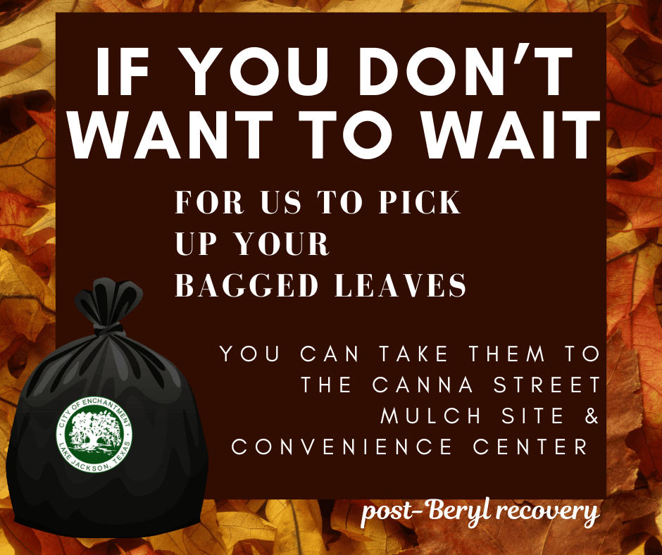 Bagged Leaves To Mulch Site